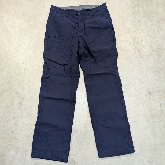 Eddie Bauer Fleece Lined Tech Pants Men's 32x30 (31x29) Navy - Picture 1 of 6